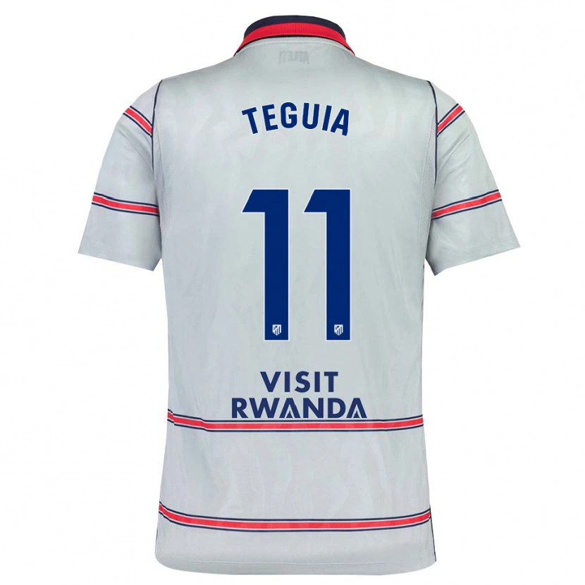 Danxen Børn Cedric Teguia #11 Grå Rød Marineblå Tredje Sæt Spillertrøjer 2026/27 Trøje T-Shirt