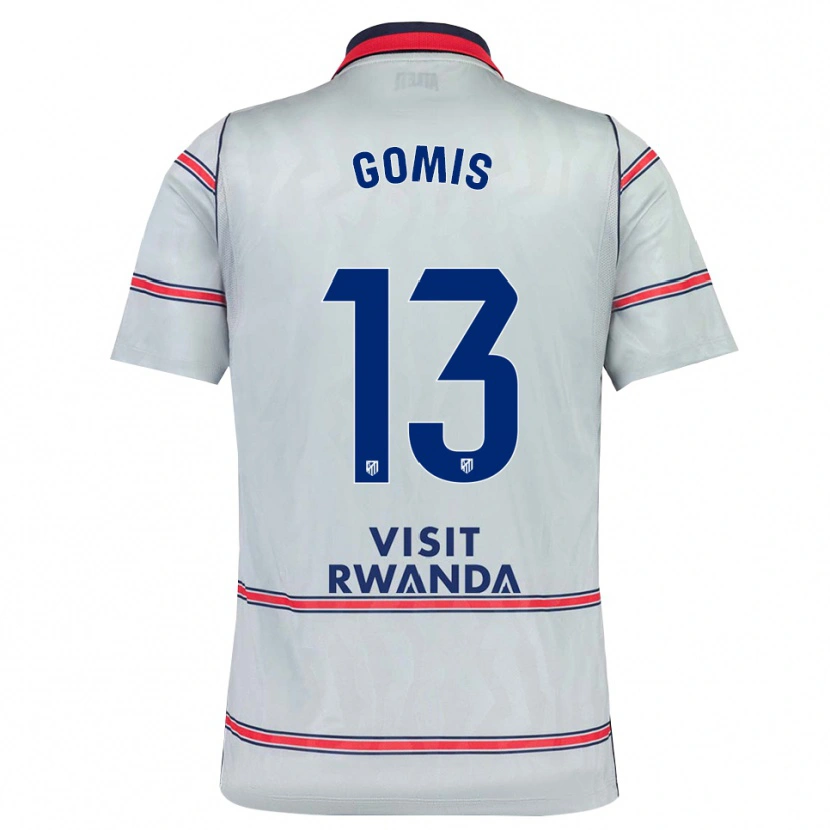 Danxen Børn Antonio Gomis #13 Grå Rød Marineblå Tredje Sæt Spillertrøjer 2026/27 Trøje T-Shirt