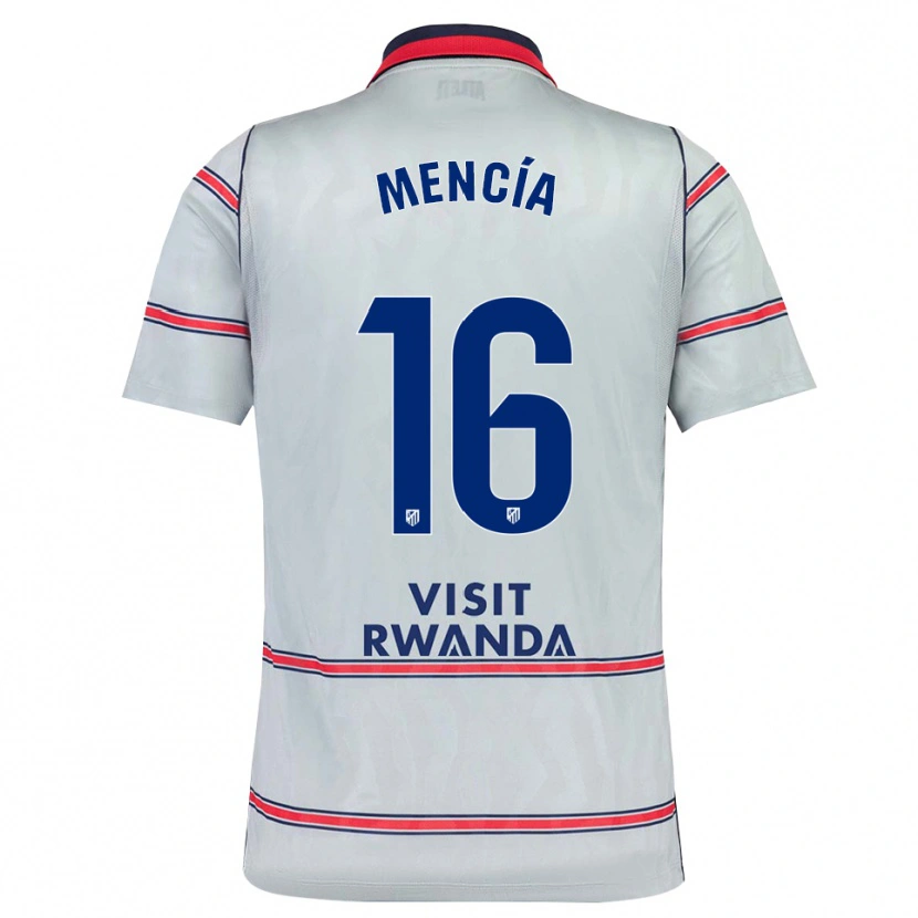 Danxen Børn Ian Mencía #16 Grå Rød Marineblå Tredje Sæt Spillertrøjer 2026/27 Trøje T-Shirt