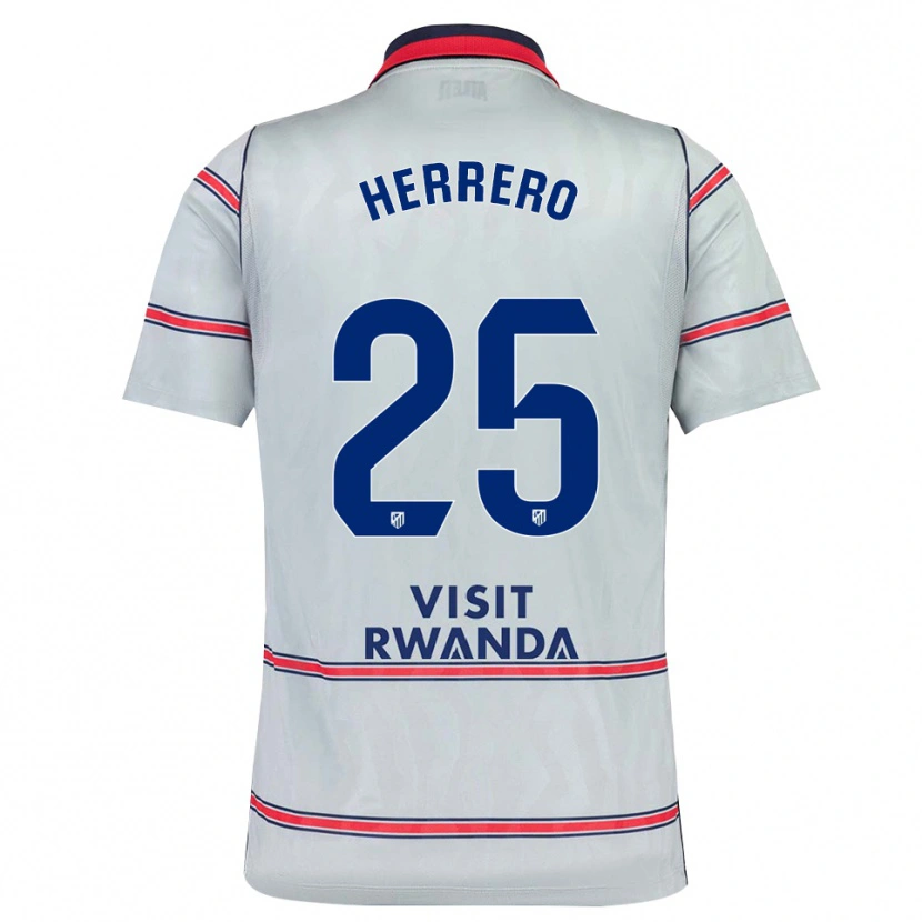 Danxen Børn Alex Herrero #25 Grå Rød Marineblå Tredje Sæt Spillertrøjer 2026/27 Trøje T-Shirt