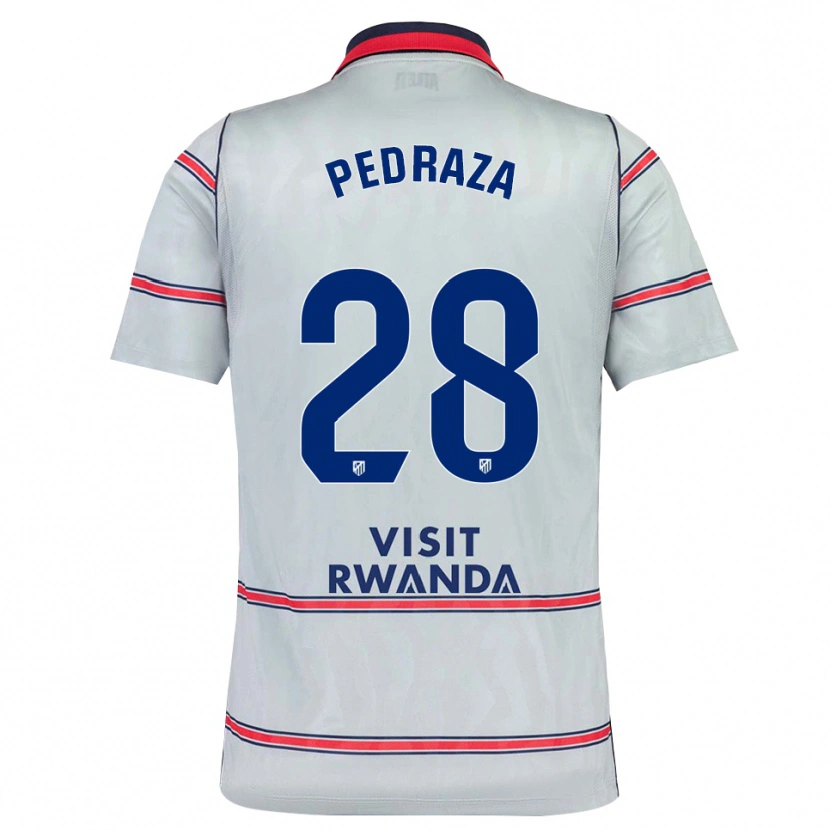 Danxen Børn Alfredo Pedraza #28 Grå Rød Marineblå Tredje Sæt Spillertrøjer 2026/27 Trøje T-Shirt