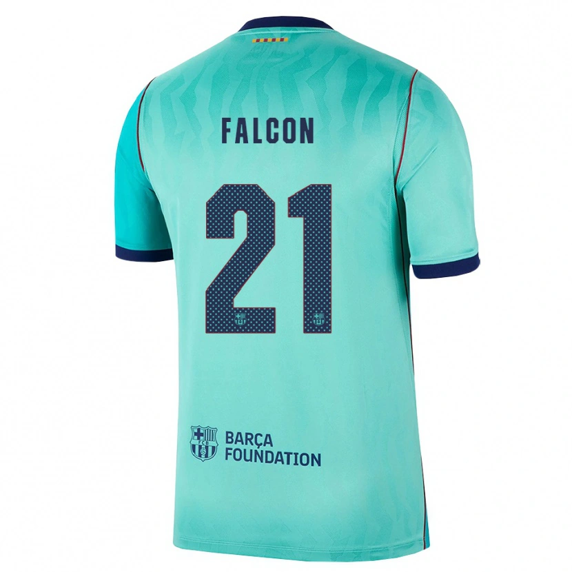 Danxen Børn Andrea Falcon #21 Aqua Mørk Turkis Kongeblå Tredje Sæt Spillertrøjer 2026/27 Trøje T-Shirt