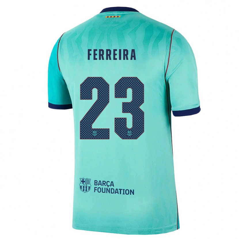 Danxen Børn Geyse Ferreira #23 Aqua Mørk Turkis Kongeblå Tredje Sæt Spillertrøjer 2026/27 Trøje T-Shirt