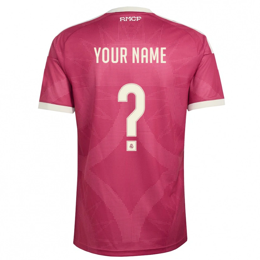 Danxen Børn Dit Navn #0 Bleg Violet Rød Hvid Tredje Sæt Spillertrøjer 2026/27 Trøje T-Shirt