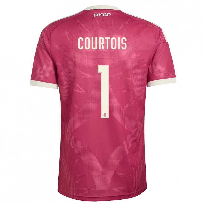 Danxen Børn Thibaut Courtois #1 Bleg Violet Rød Hvid Tredje Sæt Spillertrøjer 2026/27 Trøje T-Shirt
