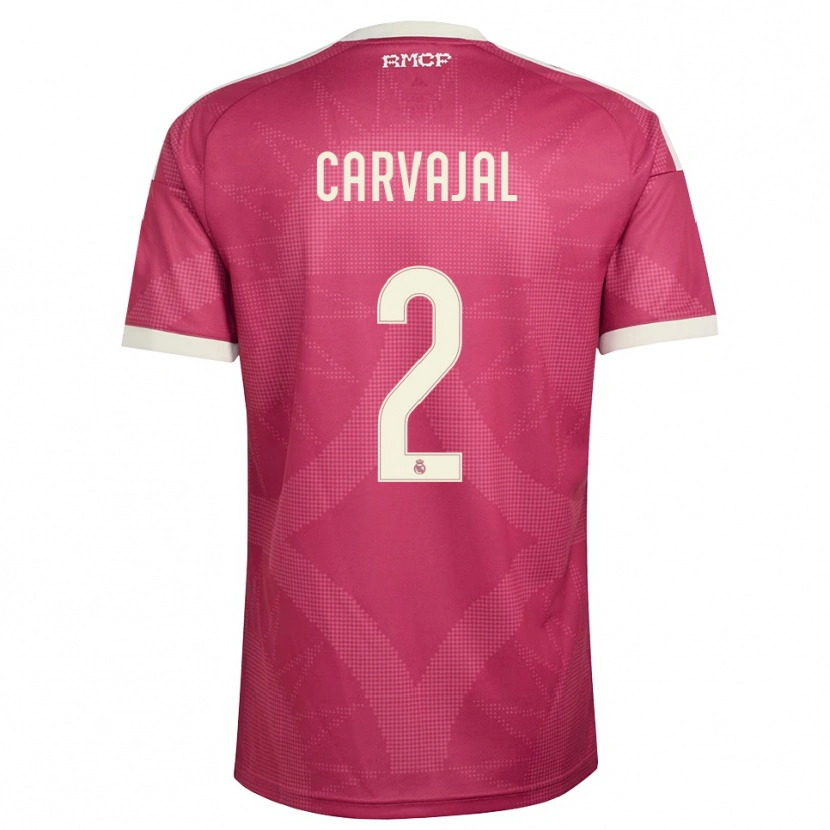 Danxen Børn Daniel Carvajal #2 Bleg Violet Rød Hvid Tredje Sæt Spillertrøjer 2026/27 Trøje T-Shirt
