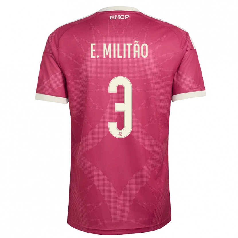 Danxen Børn Éder Militão #3 Bleg Violet Rød Hvid Tredje Sæt Spillertrøjer 2026/27 Trøje T-Shirt