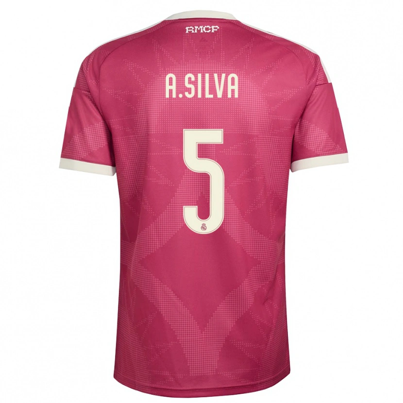 Danxen Børn Antonia Silva #5 Bleg Violet Rød Hvid Tredje Sæt Spillertrøjer 2026/27 Trøje T-Shirt