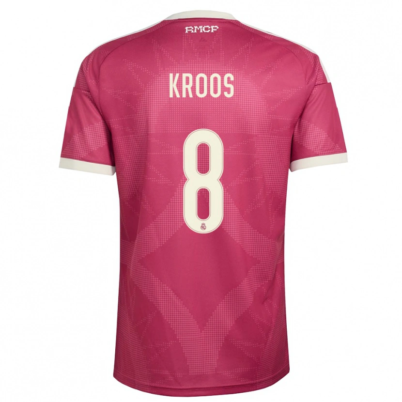 Danxen Børn Toni Kroos #8 Bleg Violet Rød Hvid Tredje Sæt Spillertrøjer 2026/27 Trøje T-Shirt