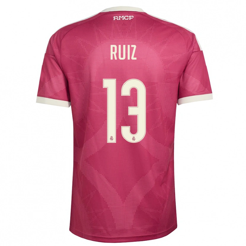 Danxen Børn Guillermo Ruiz #13 Bleg Violet Rød Hvid Tredje Sæt Spillertrøjer 2026/27 Trøje T-Shirt