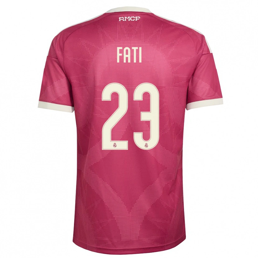 Danxen Børn Lamini Fati #23 Bleg Violet Rød Hvid Tredje Sæt Spillertrøjer 2026/27 Trøje T-Shirt