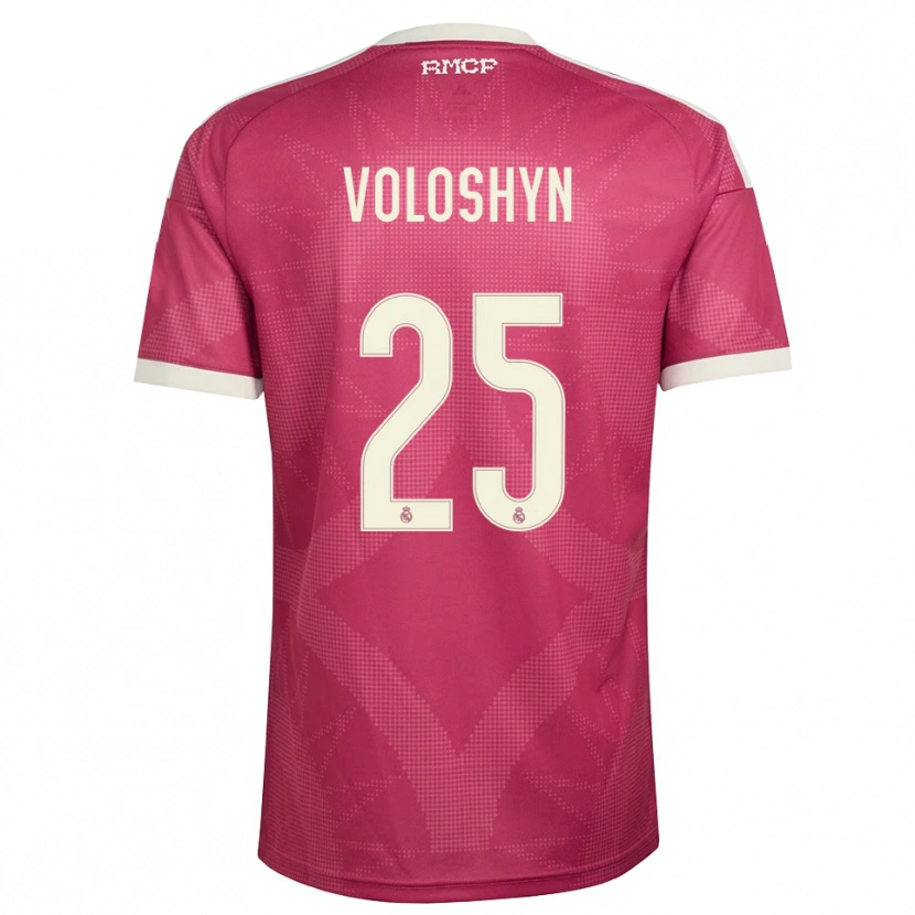 Danxen Børn Ilya Voloshyn #25 Bleg Violet Rød Hvid Tredje Sæt Spillertrøjer 2026/27 Trøje T-Shirt