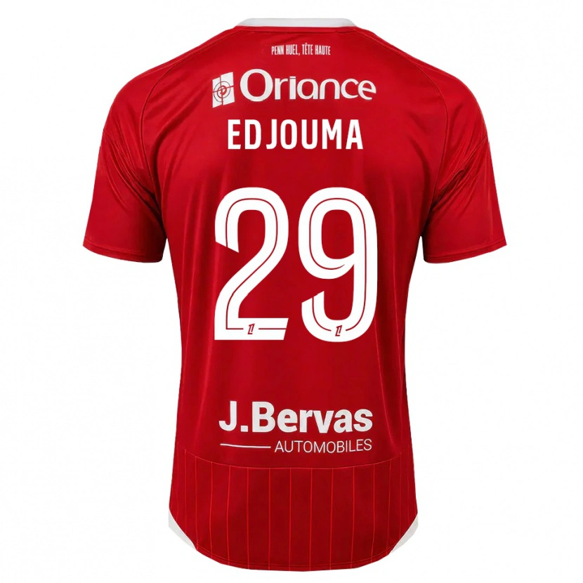 Danxen Børn Noah Edjouma #29 Hvid Rød Hjemmebane Spillertrøjer 2026/27 Trøje T-Shirt