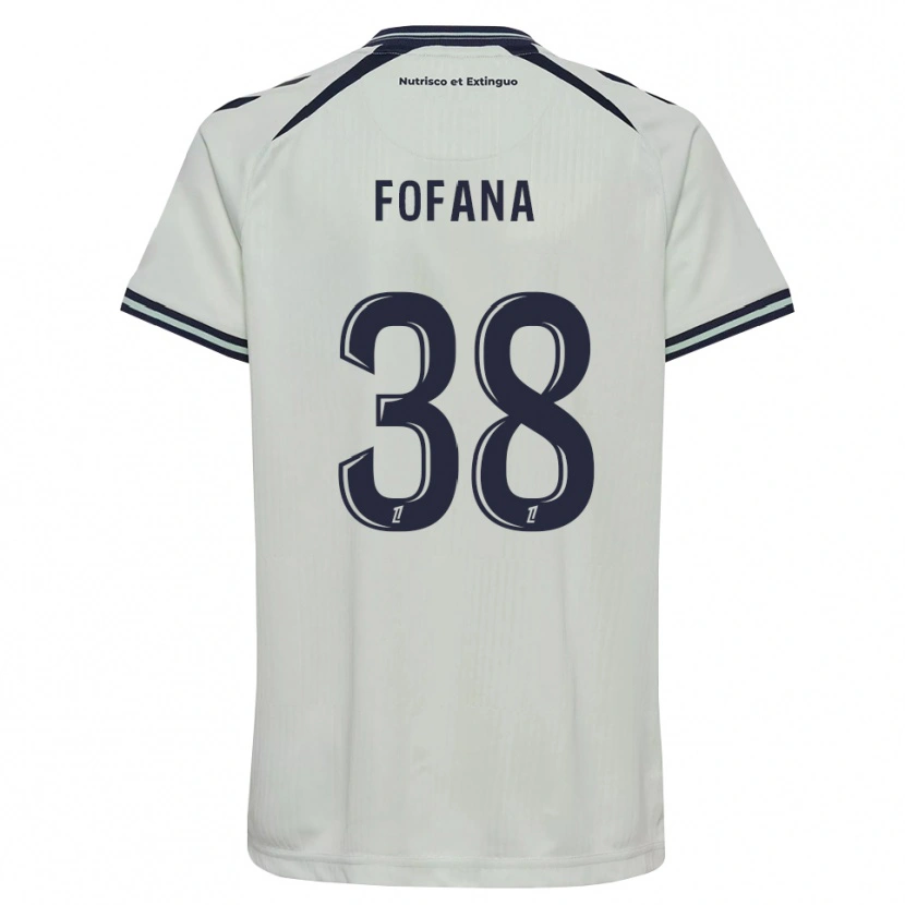 Danxen Børn Rayan Fofana #38 Midnatsblå Hvid Udebane Spillertrøjer 2026/27 Trøje T-Shirt