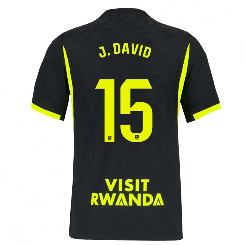 Danxen Børn Jonathan David #15 Lysegrøn Sort Udebane Spillertrøjer 2026/27 Trøje T-Shirt