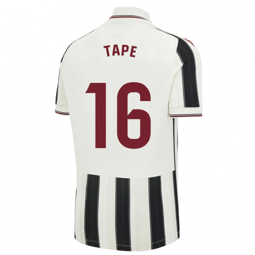 Danxen Børn Axel Tape #16 Sort Hvid Rød Udebane Spillertrøjer 2026/27 Trøje T-Shirt