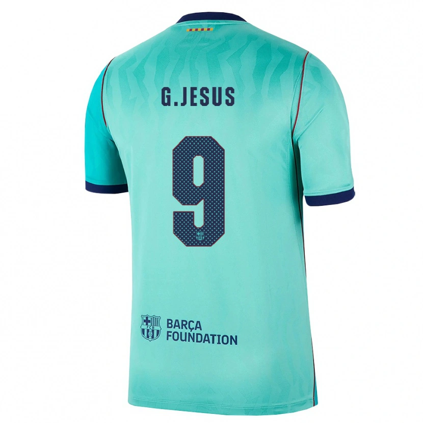 Danxen Mænd Gabriel Jesus #9 Aqua Mørk Turkis Kongeblå Tredje Sæt Spillertrøjer 2026/27 Trøje T-Shirt