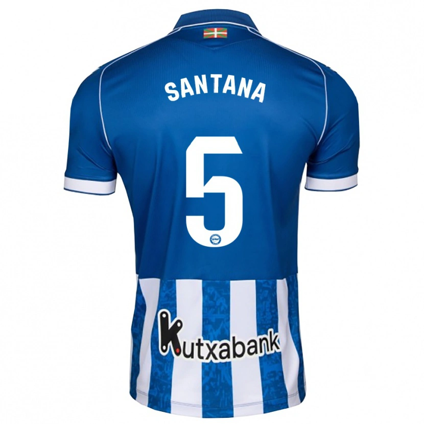 Danxen Mænd Vanesa Santana #5 Blå Hvid Sort Hjemmebane Spillertrøjer 2026/27 Trøje T-Shirt