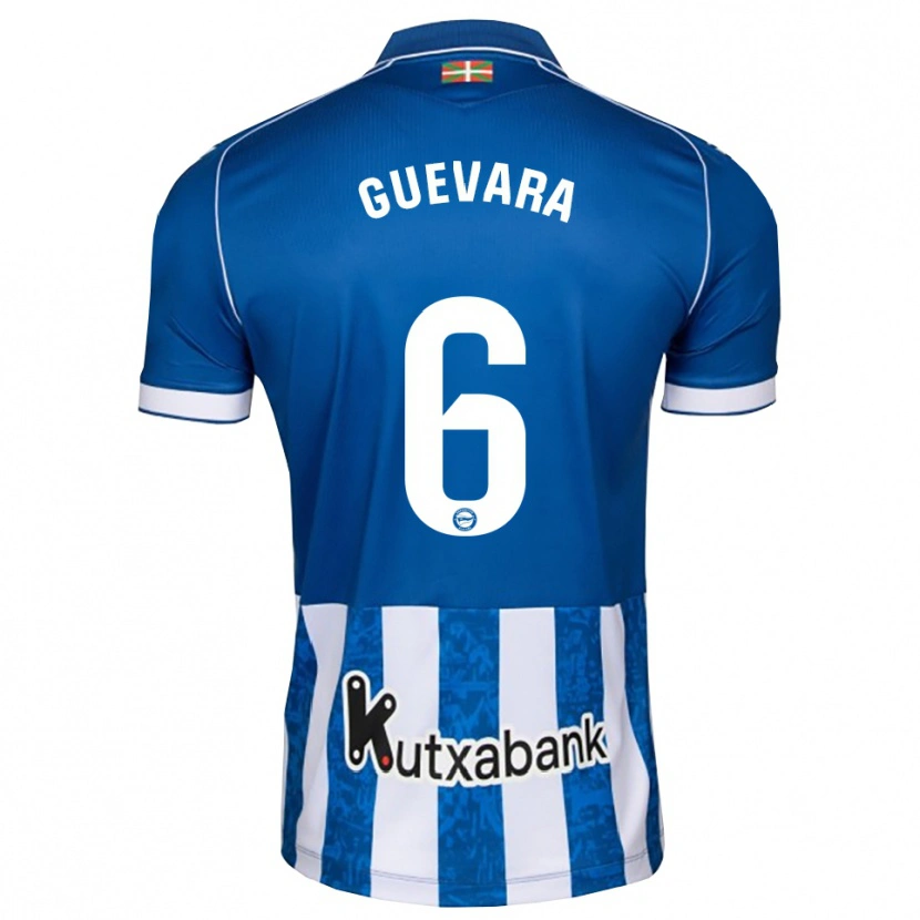 Danxen Mænd Ander Guevara #6 Blå Hvid Sort Hjemmebane Spillertrøjer 2026/27 Trøje T-Shirt