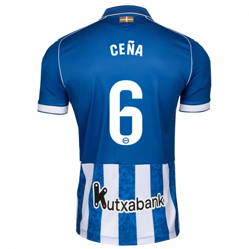 Danxen Mænd Marcos Ceña #6 Blå Hvid Sort Hjemmebane Spillertrøjer 2026/27 Trøje T-Shirt