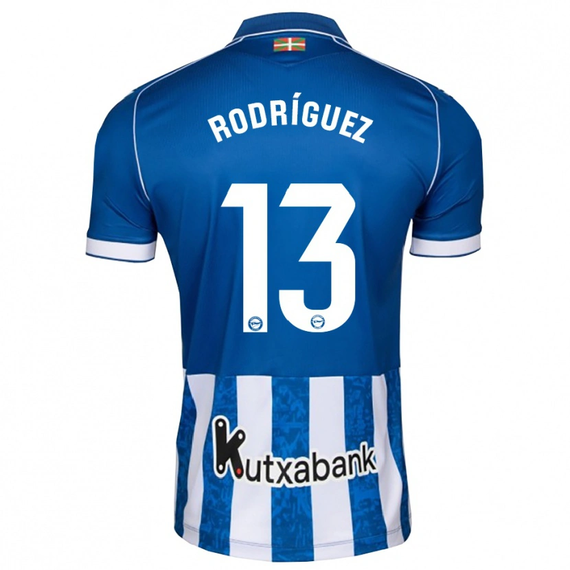 Danxen Mænd Adrián Rodríguez #13 Blå Hvid Sort Hjemmebane Spillertrøjer 2026/27 Trøje T-Shirt