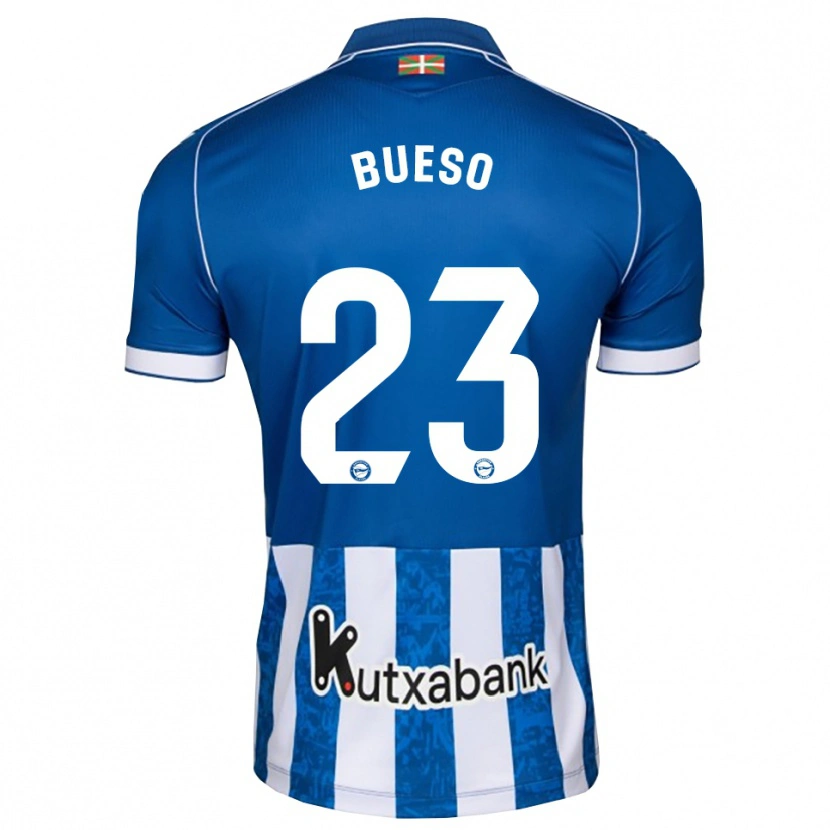 Danxen Mænd Alejandro Bueso #23 Blå Hvid Sort Hjemmebane Spillertrøjer 2026/27 Trøje T-Shirt