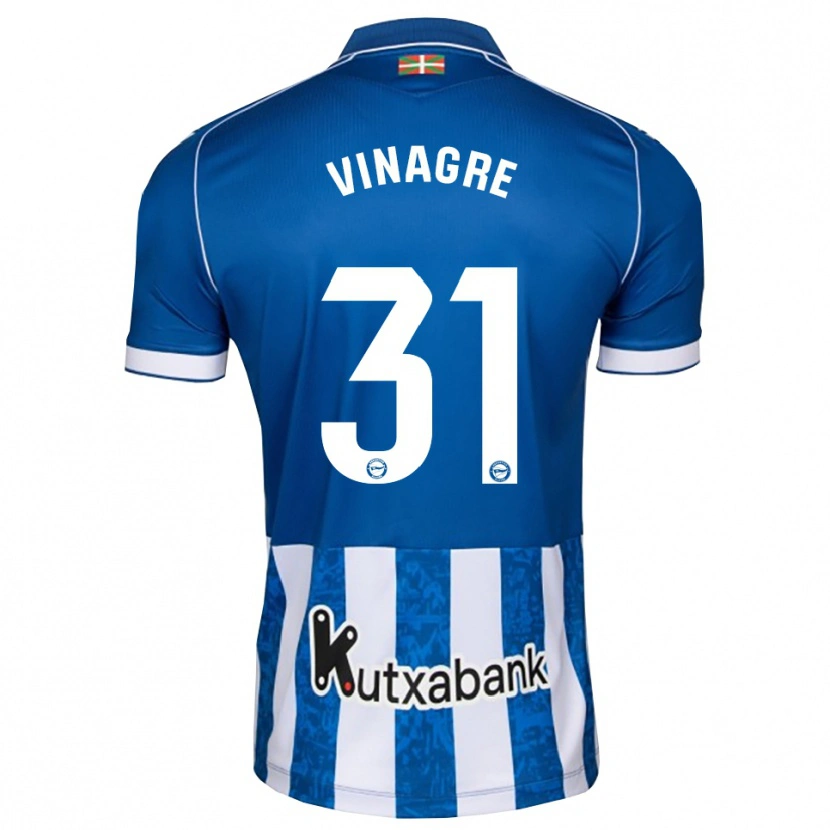 Danxen Mænd Pablo Vinagre #31 Blå Hvid Sort Hjemmebane Spillertrøjer 2026/27 Trøje T-Shirt