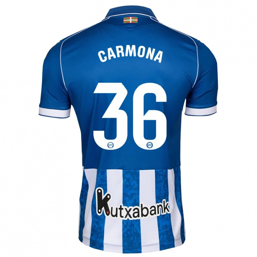 Danxen Mænd Ander Carmona #36 Blå Hvid Sort Hjemmebane Spillertrøjer 2026/27 Trøje T-Shirt