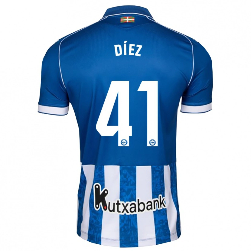 Danxen Mænd Victor Díez #41 Blå Hvid Sort Hjemmebane Spillertrøjer 2026/27 Trøje T-Shirt