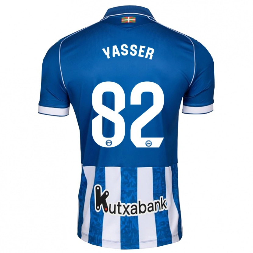 Danxen Mænd Omar Yasser #82 Blå Hvid Sort Hjemmebane Spillertrøjer 2026/27 Trøje T-Shirt
