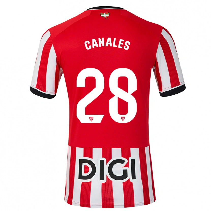 Danxen Mænd Peio Canales #28 Rød Sort Hvid Hjemmebane Spillertrøjer 2026/27 Trøje T-Shirt