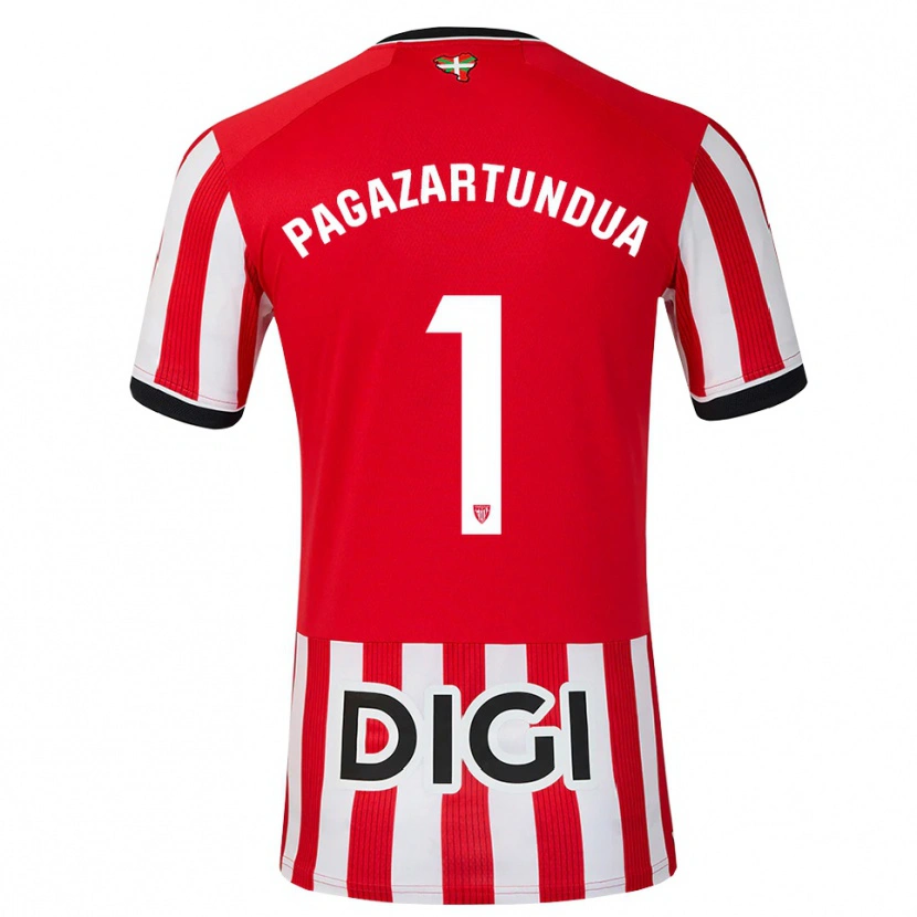 Danxen Mænd Iker Pagazartundua #1 Rød Sort Hvid Hjemmebane Spillertrøjer 2026/27 Trøje T-Shirt