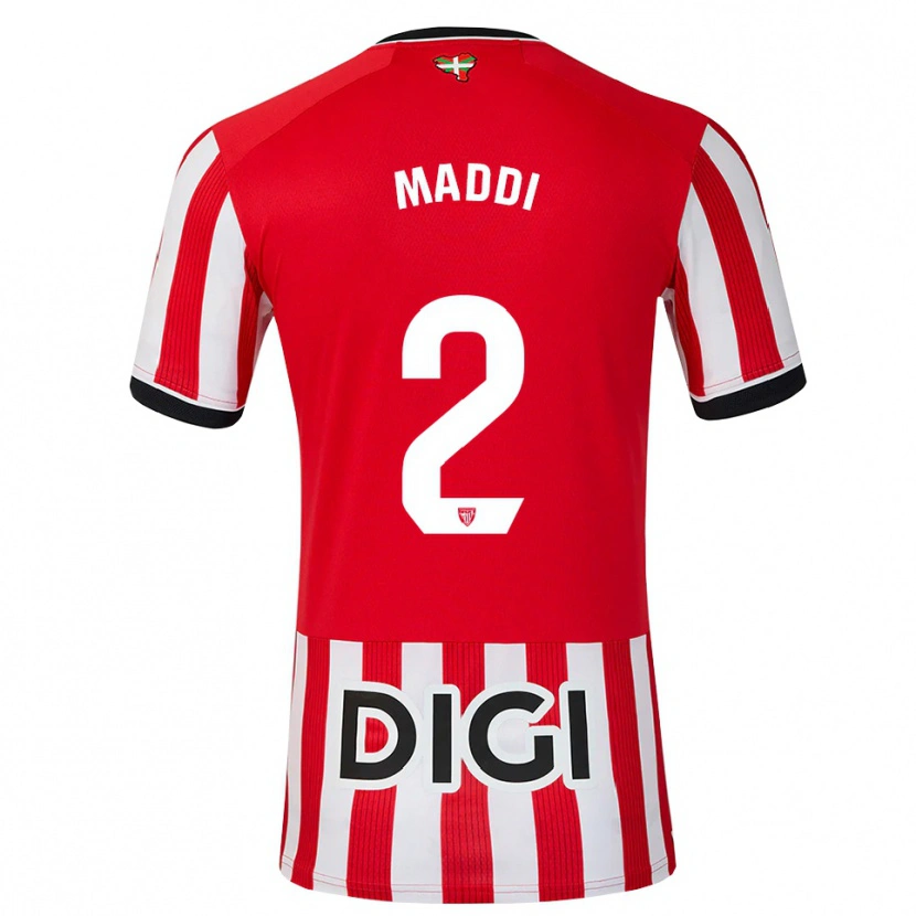 Danxen Mænd Maddi Torre Larrañaga #2 Rød Sort Hvid Hjemmebane Spillertrøjer 2026/27 Trøje T-Shirt