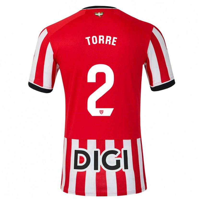 Danxen Mænd Maddi Torre #2 Rød Sort Hvid Hjemmebane Spillertrøjer 2026/27 Trøje T-Shirt