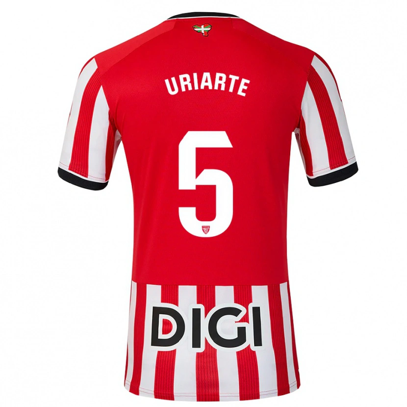 Danxen Mænd Naroa Uriarte Urazurrutia #5 Rød Sort Hvid Hjemmebane Spillertrøjer 2026/27 Trøje T-Shirt