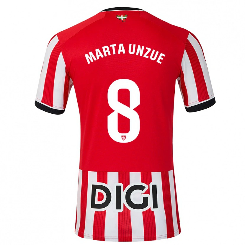 Danxen Mænd Marta Unzué Urdániz #8 Rød Sort Hvid Hjemmebane Spillertrøjer 2026/27 Trøje T-Shirt