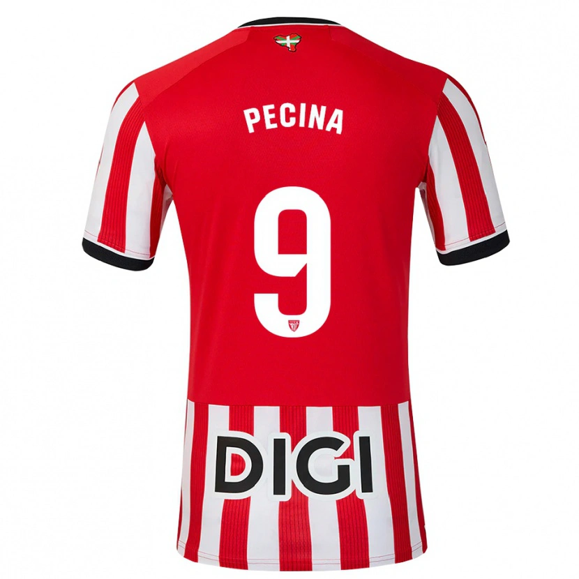 Danxen Mænd Ander Peciña #9 Rød Sort Hvid Hjemmebane Spillertrøjer 2026/27 Trøje T-Shirt