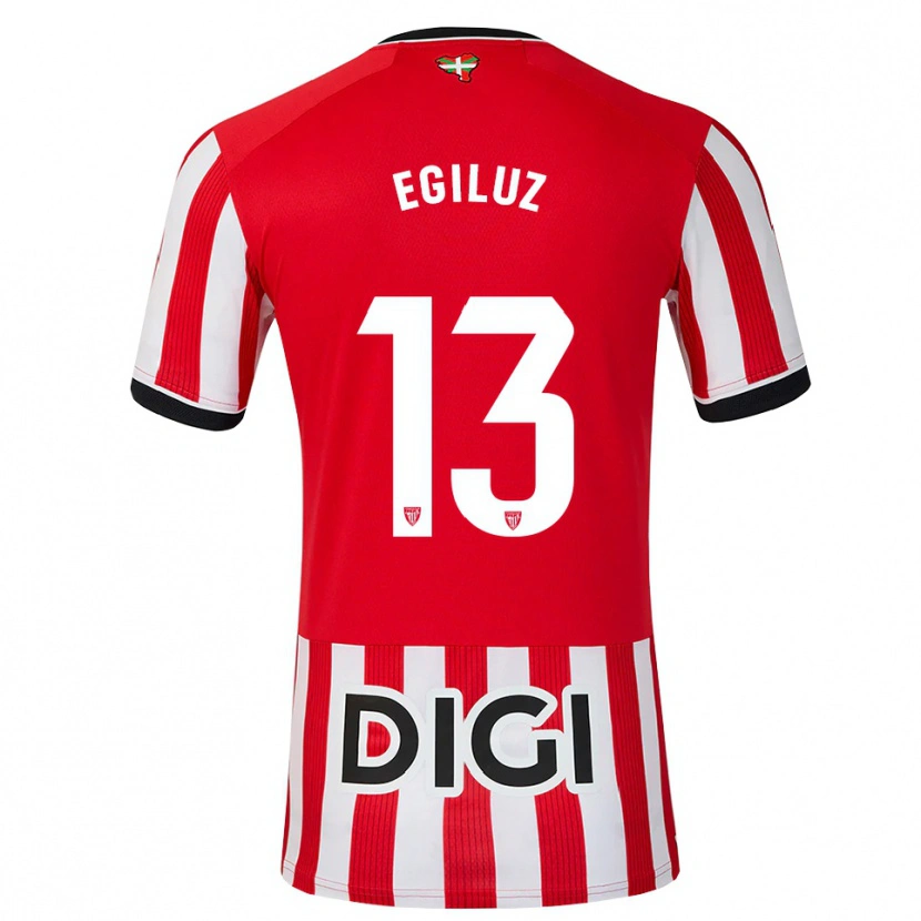 Danxen Mænd Unai Egiluz #13 Rød Sort Hvid Hjemmebane Spillertrøjer 2026/27 Trøje T-Shirt