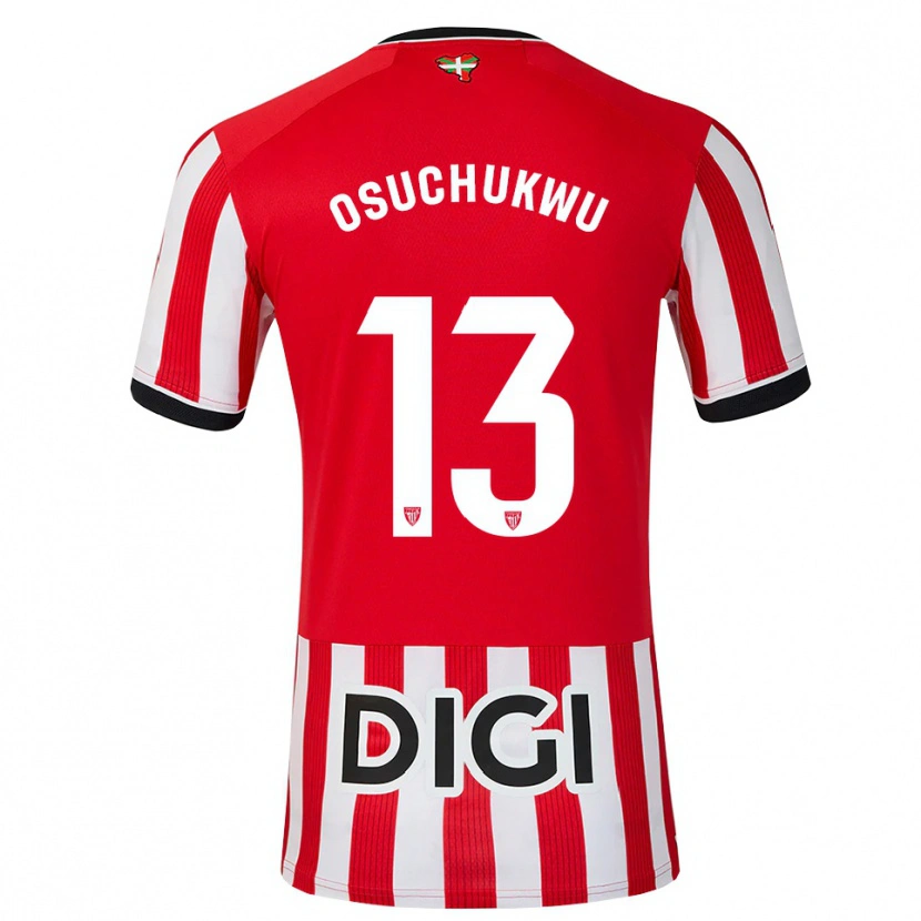 Danxen Mænd Darlington Osuchukwu #13 Rød Sort Hvid Hjemmebane Spillertrøjer 2026/27 Trøje T-Shirt
