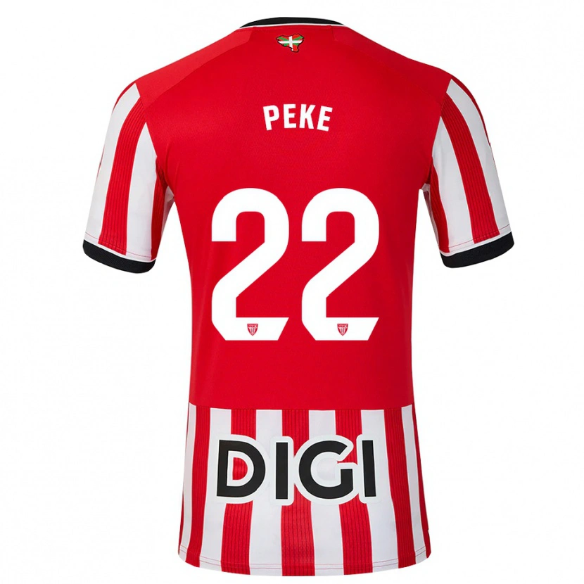 Danxen Mænd Ainize Barea Nuñez #22 Rød Sort Hvid Hjemmebane Spillertrøjer 2026/27 Trøje T-Shirt