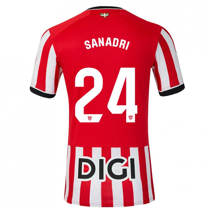 Danxen Mænd Sanadri #24 Rød Sort Hvid Hjemmebane Spillertrøjer 2026/27 Trøje T-Shirt