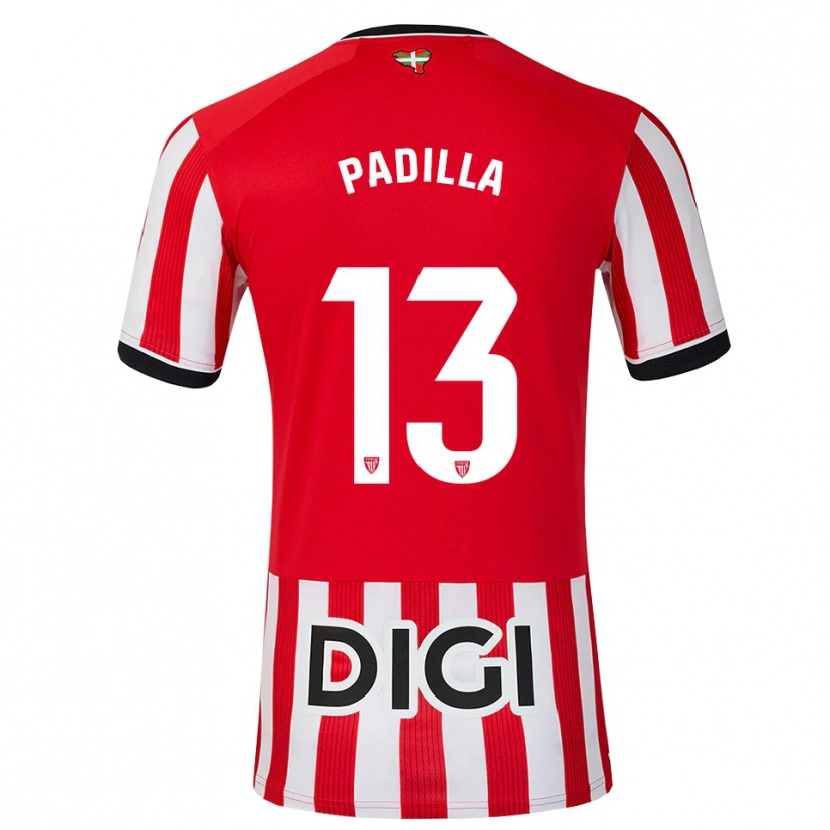 Danxen Mænd Álex Padilla #13 Rød Sort Hvid Hjemmebane Spillertrøjer 2026/27 Trøje T-Shirt