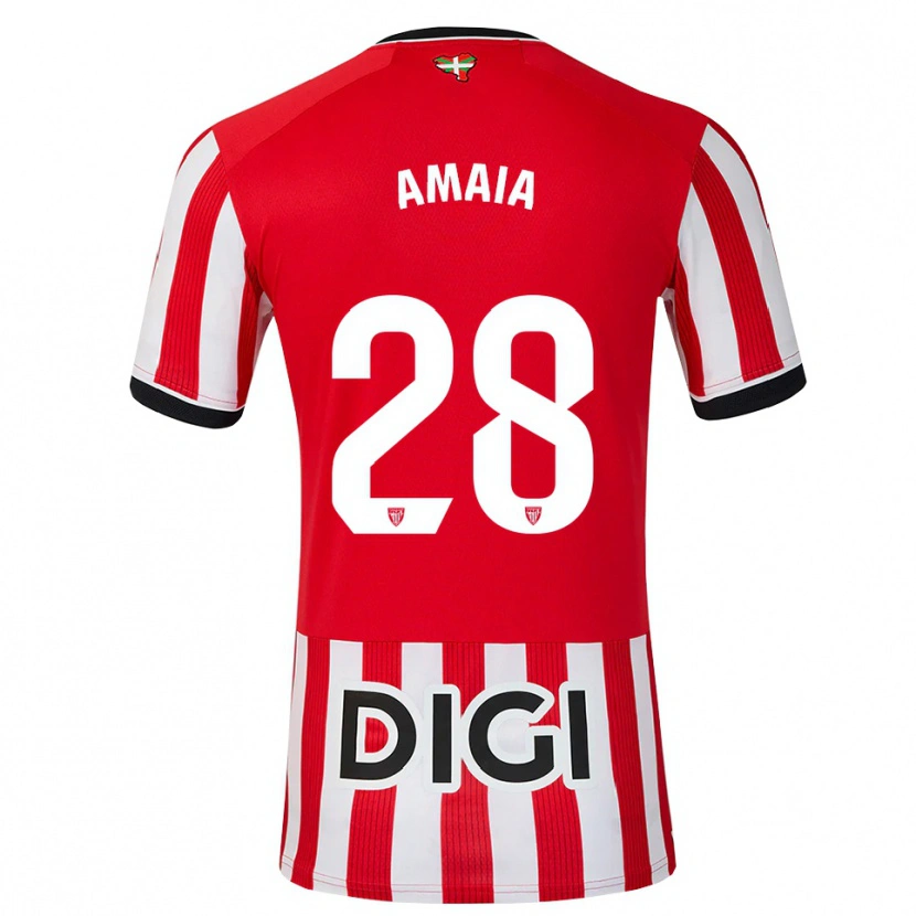 Danxen Mænd Amaia Martinez De La Peña #28 Rød Sort Hvid Hjemmebane Spillertrøjer 2026/27 Trøje T-Shirt