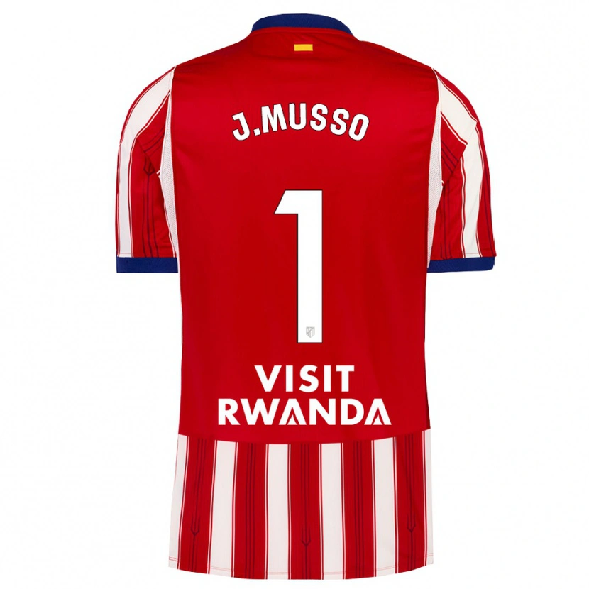 Danxen Mænd Juan Musso #1 Kongeblå Rød Hvid Hjemmebane Spillertrøjer 2026/27 Trøje T-Shirt