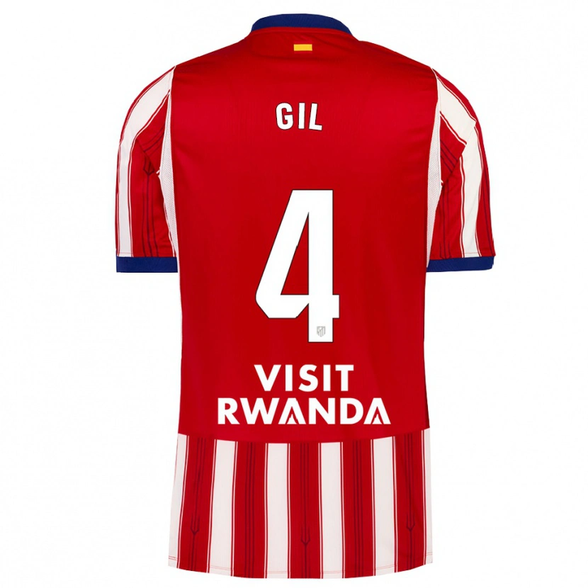 Danxen Mænd Miguel Gil #4 Kongeblå Rød Hvid Hjemmebane Spillertrøjer 2026/27 Trøje T-Shirt