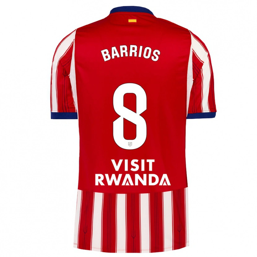 Danxen Mænd Pablo Barrios #8 Kongeblå Rød Hvid Hjemmebane Spillertrøjer 2026/27 Trøje T-Shirt