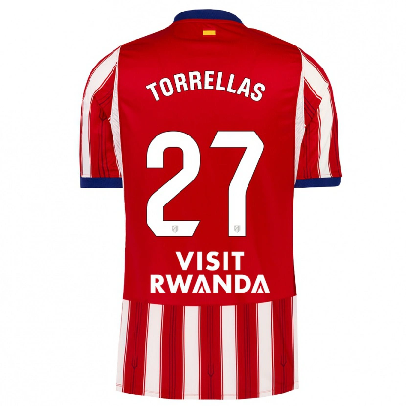 Danxen Mænd Óscar Torrellas #27 Kongeblå Rød Hvid Hjemmebane Spillertrøjer 2026/27 Trøje T-Shirt