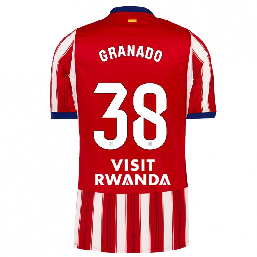 Danxen Mænd Adrian Granado #38 Kongeblå Rød Hvid Hjemmebane Spillertrøjer 2026/27 Trøje T-Shirt