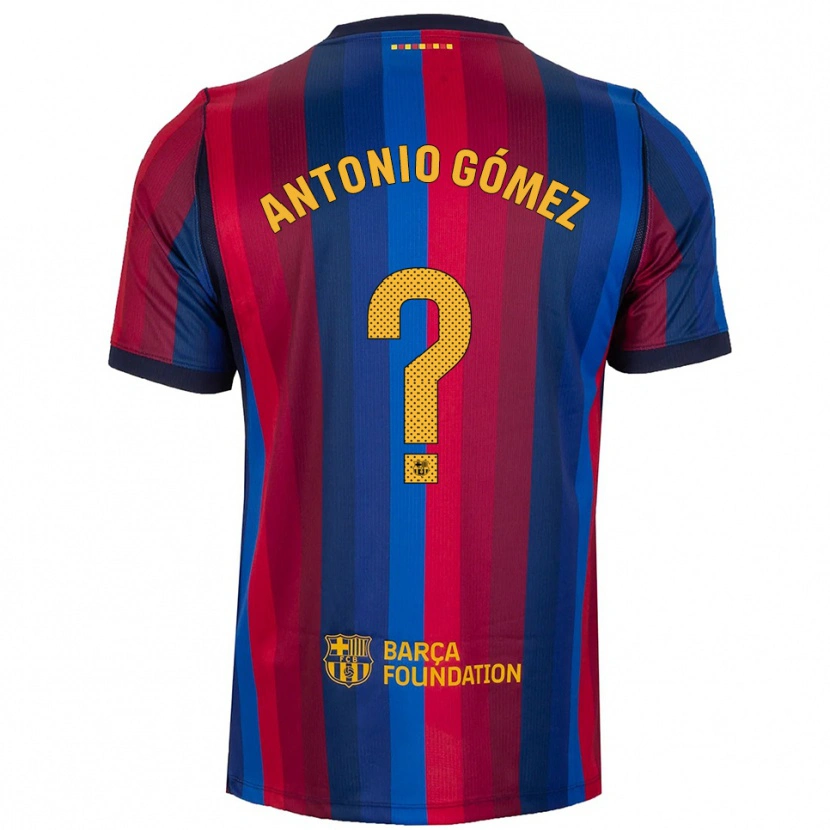 Danxen Mænd Antonio Gómez #0 Kongeblå Rød Gul Hjemmebane Spillertrøjer 2026/27 Trøje T-Shirt
