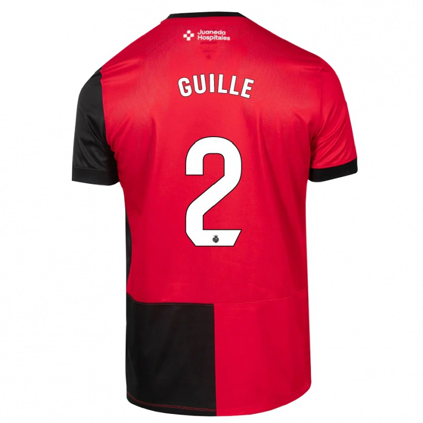 Danxen Mænd Guille Fernández #2 Sort Rød Hvid Hjemmebane Spillertrøjer 2026/27 Trøje T-Shirt